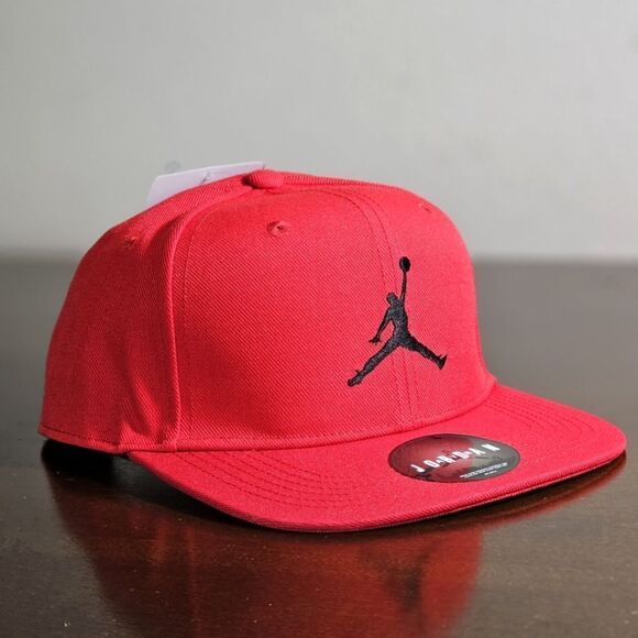 Air Jordan 1 2 3 4 5 6 11 12 13 OG Retro Bred Bulls Playoffs Snapback Hat Red - Picture 1 of 12